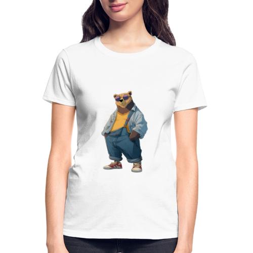 Fashion Streetwear Bear Cartoon Art - Gildan Ultra Cotton Ladies T-Shirt