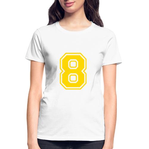 Number 8 in a classic athletic collegiate font - Gildan Ultra Cotton Ladies T-Shirt