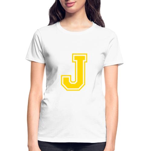 Letter J – Capital Athletic Alphabet Monogram - Gildan Ultra Cotton Ladies T-Shirt