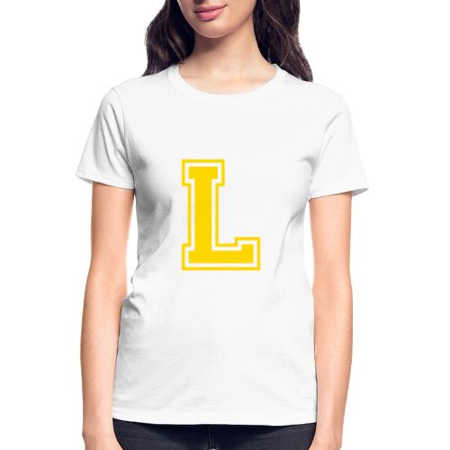 Letter L – Capital Athletic Alphabet Monogram - Gildan Ultra Cotton Ladies T-Shirt