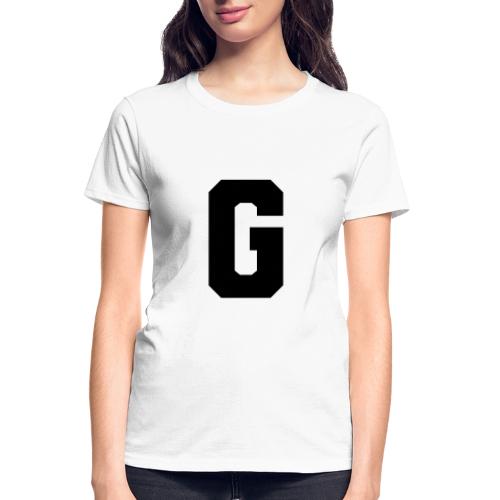 Varsity Letter G Collegiate Alphabet Art - Gildan Ultra Cotton Ladies T-Shirt
