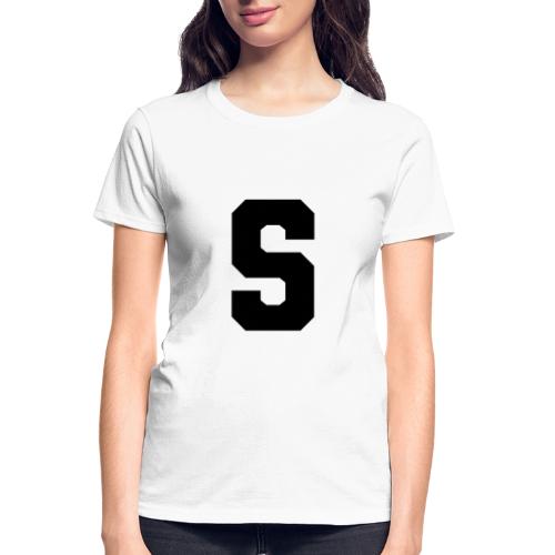 Varsity Letter S Collegiate Alphabet Art - Gildan Ultra Cotton Ladies T-Shirt