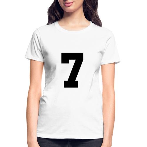 Varsity Number 7 Athletic Look - Gildan Ultra Cotton Ladies T-Shirt