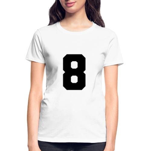 Varsity Number 8 College Style - Gildan Ultra Cotton Ladies T-Shirt