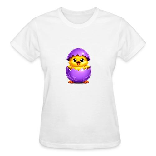 Easter Chick Purple - Gildan Ultra Cotton Ladies T-Shirt