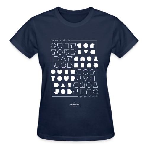 Quit upside white - Gildan Ultra Cotton Ladies T-Shirt