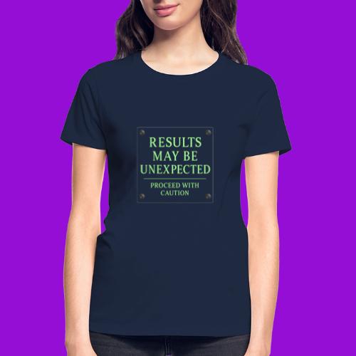 Results May Be Unexpected - Neon Green - Gildan Ultra Cotton Ladies T-Shirt