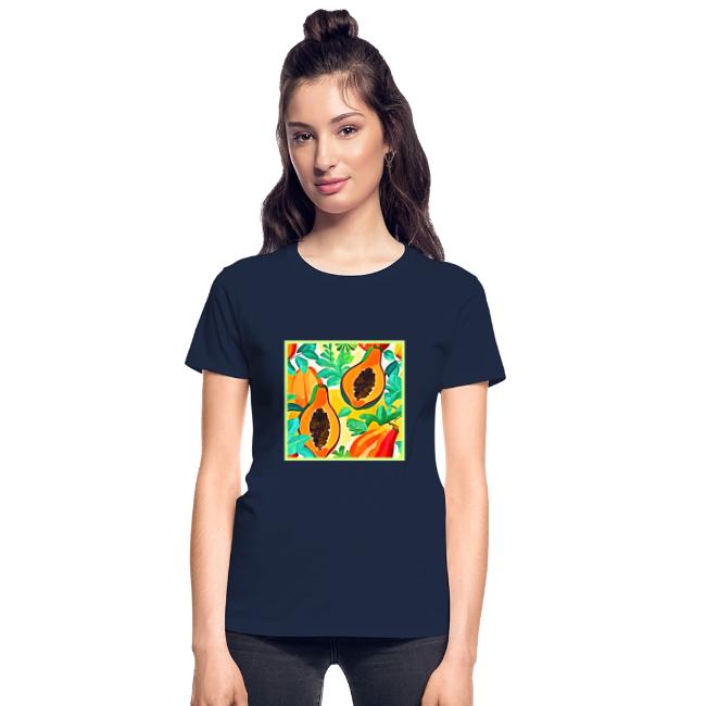 Tropical Papaya Pop Art