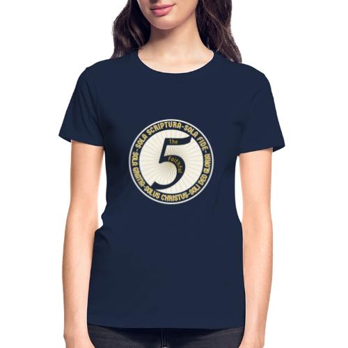 The Faithful Five - Five Sola's of the Reformation - Gildan Ultra Cotton Ladies T-Shirt