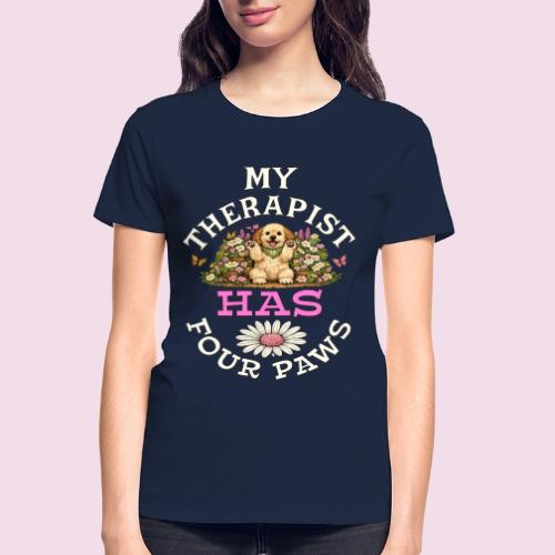 My Therapist Has Four Paws - Gildan Ultra Cotton Ladies T-Shirt