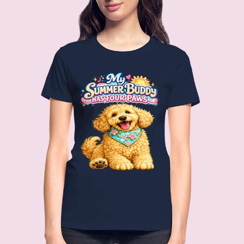 My Summer Buddy Has Four Paws - Gildan Ultra Cotton Ladies T-Shirt