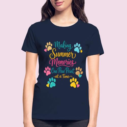 Making Summer Memories One Paw Print at a Time - Gildan Ultra Cotton Ladies T-Shirt