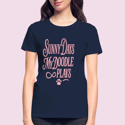 Sunny Days My Doodle Plays - Gildan Ultra Cotton Ladies T-Shirt