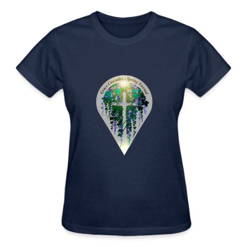 Easter Grace Cascades Vine T Shirt, Renewal Gift - Gildan Ultra Cotton Ladies T-Shirt