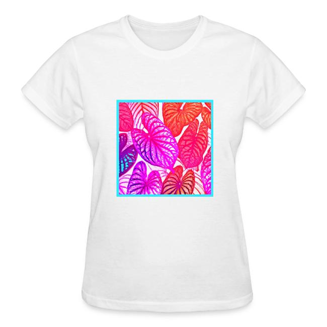 Color Burst Leaves Neon Elegance