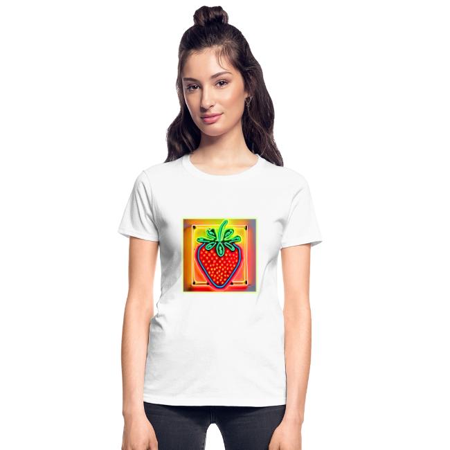 Colorful Strawberry Neon Glow
