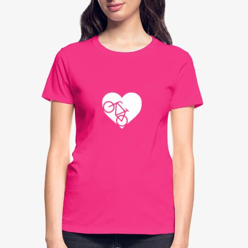 heart_bicycle_cutout - Gildan Ultra Cotton Ladies T-Shirt