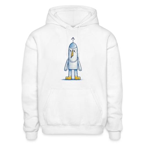Funny Doodle Bird Character - Gildan Heavy Blend Adult Hoodie