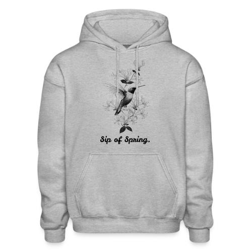 Hummingbird T-Shirt, Honeysuckle Vine - Heavyweight Unisex Hoodie by Gildan