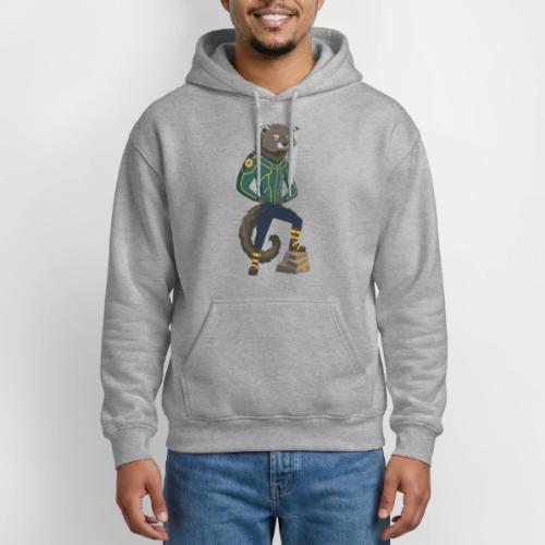 Raccoon Ranger in Neon Armor - Gildan Heavy Blend Adult Hoodie