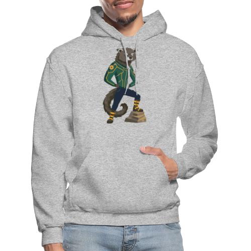 Raccoon Ranger in Neon Armor - Gildan Heavy Blend Adult Hoodie