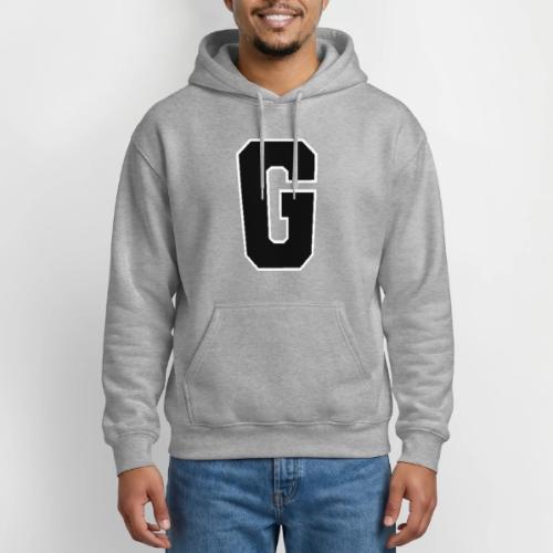 Varsity Letter G Collegiate Alphabet Art - Gildan Heavy Blend Adult Hoodie
