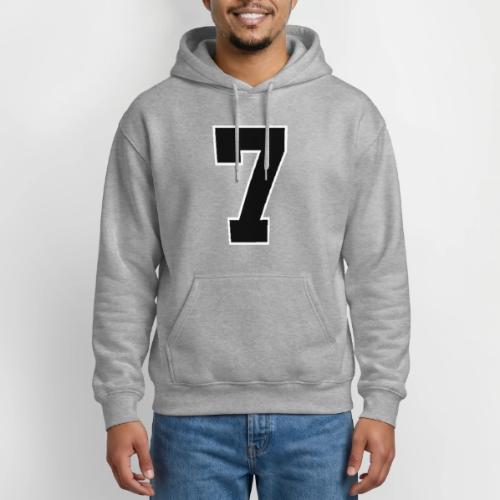 Varsity Number 7 Athletic Look - Gildan Heavy Blend Adult Hoodie
