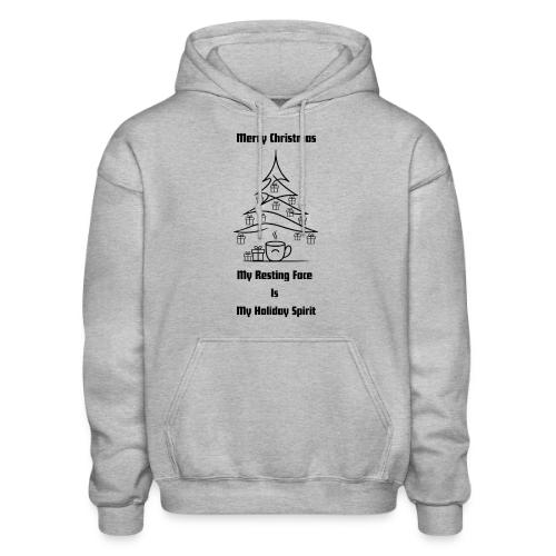 My Resting Face Is My Christmas Spirit T-Shirt - Gildan Heavy Blend Adult Hoodie