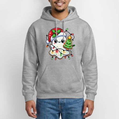 Christmas Collection - Snow Ghost in Santa Hat - Gildan Heavy Blend Adult Hoodie