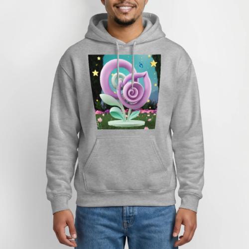 Lila Bloom | Double Floral Eco-Inspired Art - Gildan Heavy Blend Adult Hoodie