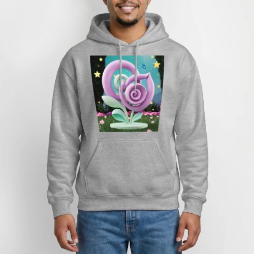 Lila Bloom | Double Floral Eco-Inspired Art - Heavyweight Unisex Hoodie by Gildan