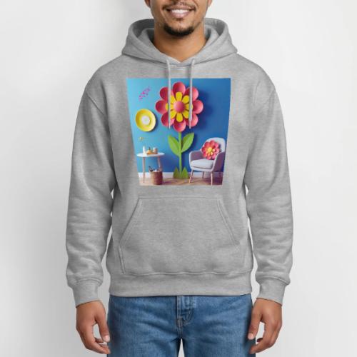Flower design and harmony of environmental well-be - Gildan Heavy Blend Adult Hoodie