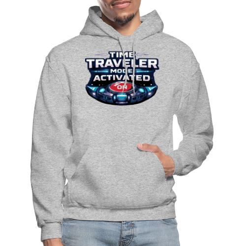 Time Traveler Mode – Futuristic Neon Sci-Fi Tee - Gildan Heavy Blend Adult Hoodie