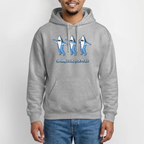 Dancing Sharks - Swim, Dance, Repeat - Heavyweight Unisex Hoodie by Gildan