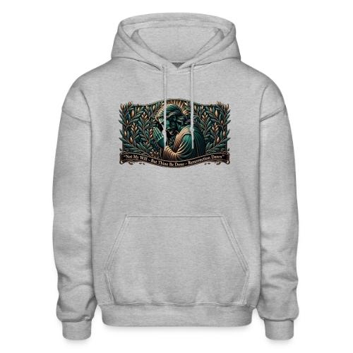 Easter Not My Will Gethsemane T Shirt, Bro Gift - Heavyweight Unisex Hoodie by Gildan