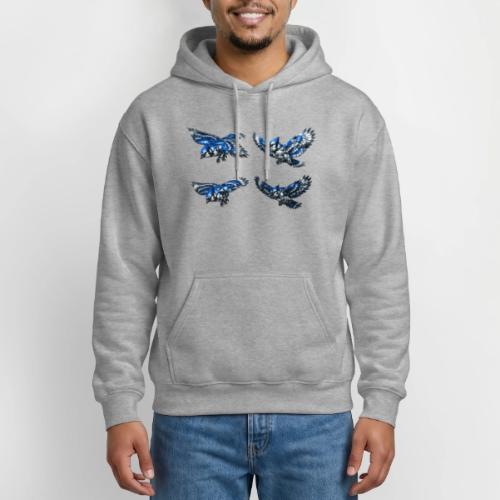 Silver Blue Jay Flight Stages - Gildan Heavy Blend Adult Hoodie