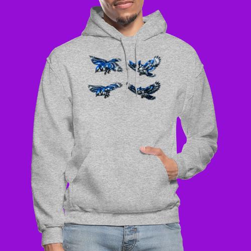 Silver Blue Jay Flight Stages - Gildan Heavy Blend Adult Hoodie