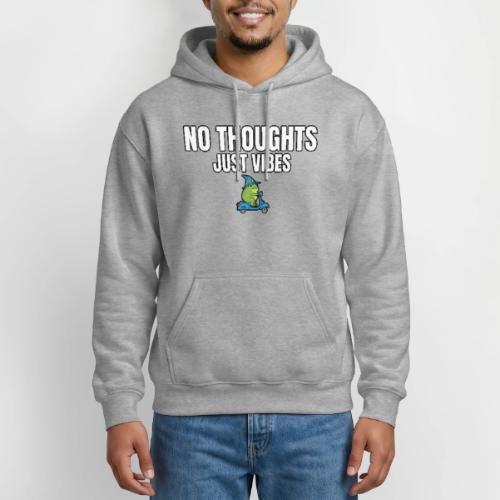 No Thoughts Just Vibes Funny Frog Shirt - Gildan Heavy Blend Adult Hoodie