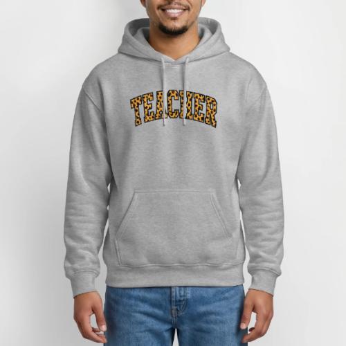 Leopard Print Teacher Typography - Gildan Heavy Blend Adult Hoodie