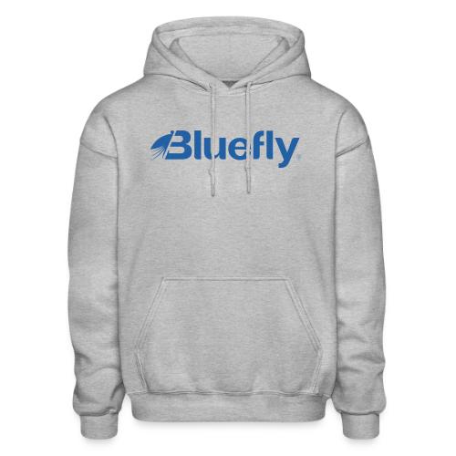 Bluefly Logotype - Blue - Heavyweight Unisex Hoodie by Gildan