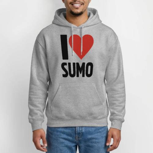 I Love Sumo – Bold Minimalist Sumo Wrestling Fan - Gildan Heavy Blend Adult Hoodie