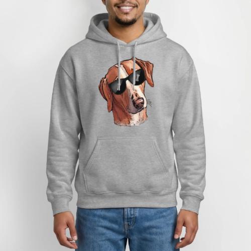Funny hunting dog with cool sunglasses - bones - Heavyweight Unisex Hoodie by Gildan