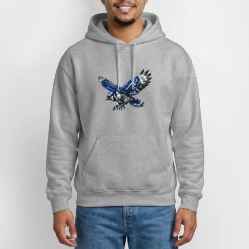 Silver Blue Jay Dive - Gildan Heavy Blend Adult Hoodie