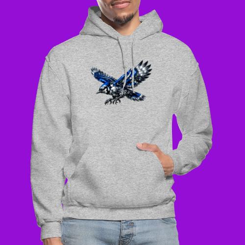 Silver Blue Jay Dive - Gildan Heavy Blend Adult Hoodie