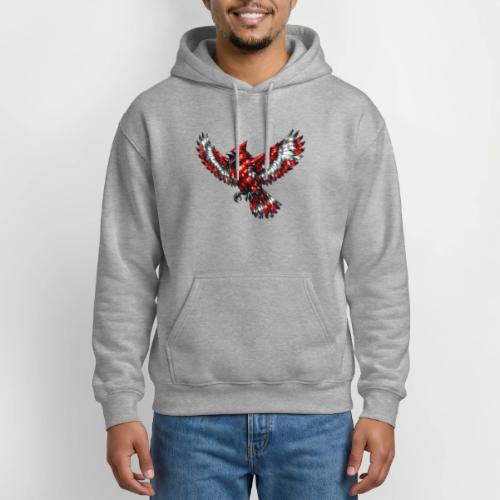 Silver Cardinal in Flight - Heavyweight Unisex Hoodie by Gildan