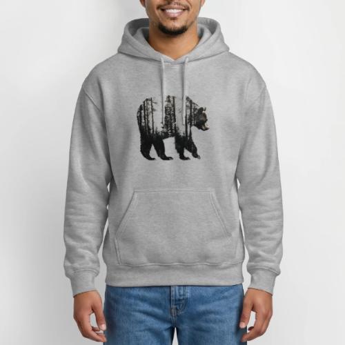 Evergreen Bear Silhouette - Gildan Heavy Blend Adult Hoodie