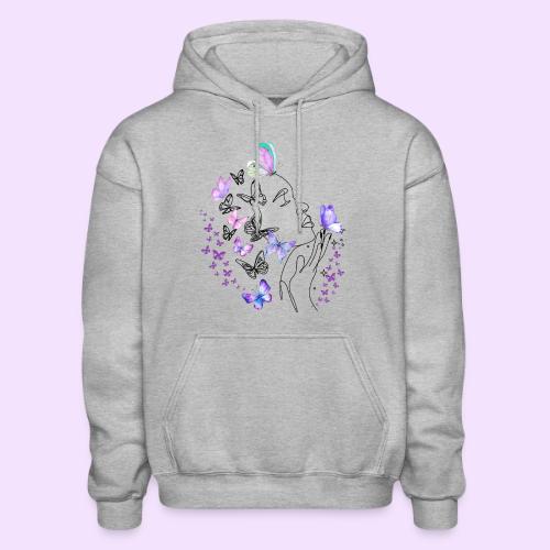 Dreamy Butterfly Goddess - Fairytale Design - Gildan Heavy Blend Adult Hoodie