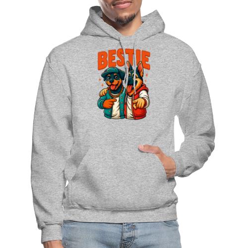 Hip Hop Dog Besties Shirt for Friends & Pet Lovers - Gildan Heavy Blend Adult Hoodie