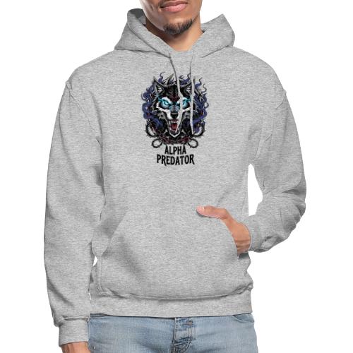 Alpha Predator Wolf Fierce Neon Eyes - Gildan Heavy Blend Adult Hoodie