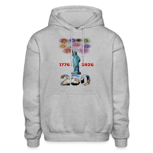 1776 - 2026 | 250 Years USA | Fireworks - Heavyweight Unisex Hoodie by Gildan
